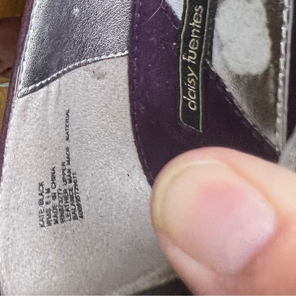 Daisy Fuentes Purple/Black Suede Heels (Women’s, Size 8.5) - Picture 4 of 5